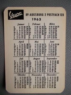 kalender 1963 kalender 1963