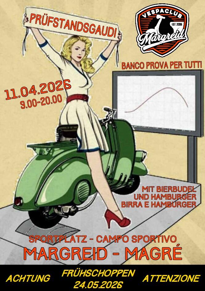 Prüfstandsgaudi des Vespa Club Margreid