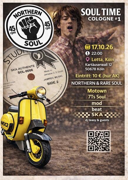 SOUL TIME COLOGNE #1 - finest 9Ts Scooterist Sounds - ALLNIGHTER